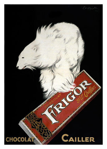 Chocolat Cailler Black Ornate Wood Framed Art Print with Double Matting by Vintage Apple Collection