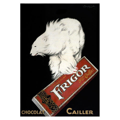 Chocolat Cailler White Modern Wood Framed Art Print by Vintage Apple Collection