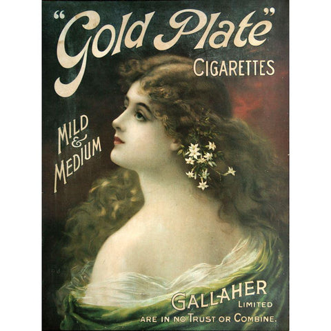 Gold Plate White Modern Wood Framed Art Print by Vintage Apple Collection