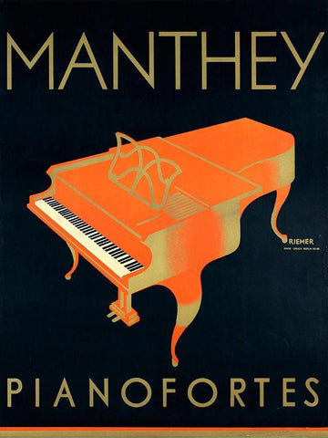 Manthey Piano White Modern Wood Framed Art Print with Double Matting by Vintage Apple Collection