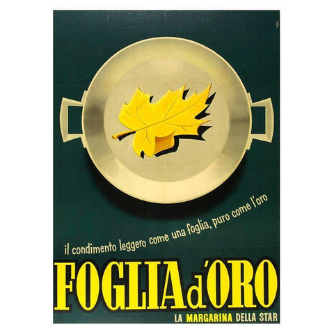 Margarine Foglia Black Modern Wood Framed Art Print by Vintage Apple Collection