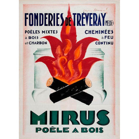 Mirus Chimney Service White Modern Wood Framed Art Print by Vintage Apple Collection