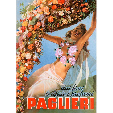 Paglieri Gold Ornate Wood Framed Art Print with Double Matting by Vintage Apple Collection