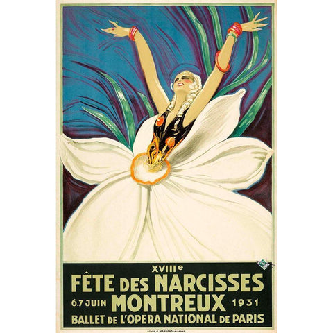 Paris Ballet White Modern Wood Framed Art Print by Vintage Apple Collection