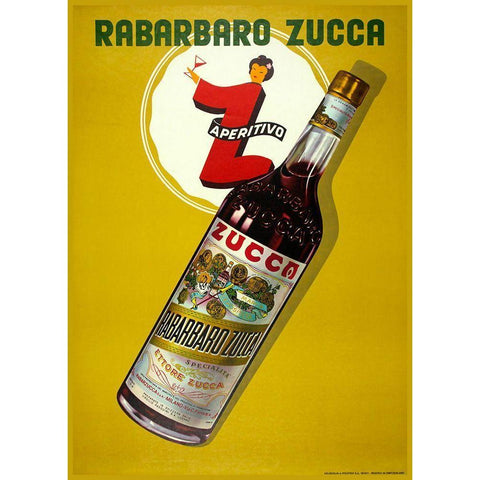 Rabarbaro Zucca White Modern Wood Framed Art Print by Vintage Apple Collection