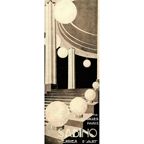 Sabino White Modern Wood Framed Art Print by Vintage Apple Collection