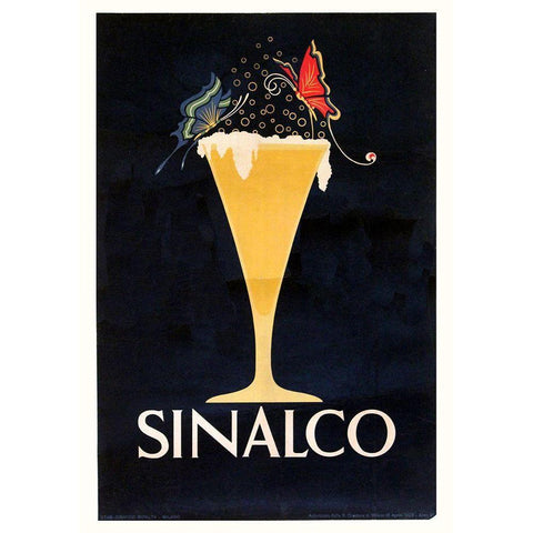 Sinalco Black Modern Wood Framed Art Print with Double Matting by Vintage Apple Collection