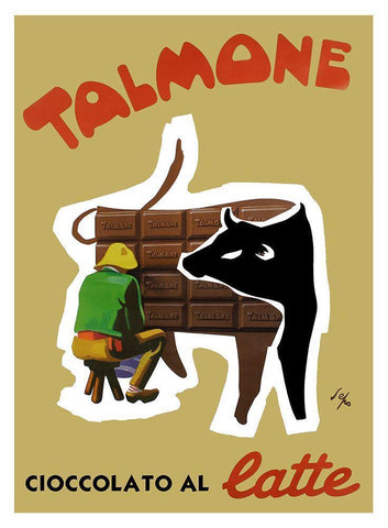 Talmone Black Ornate Wood Framed Art Print with Double Matting by Vintage Apple Collection