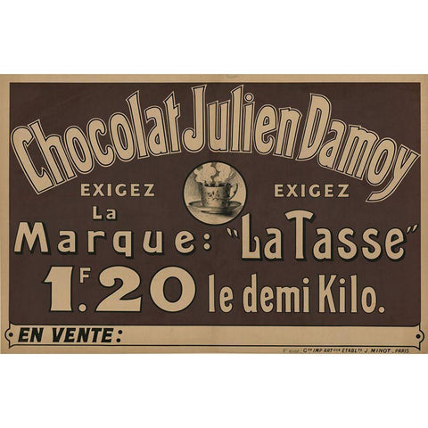 Chocolat Julien White Modern Wood Framed Art Print by Vintage Apple Collection