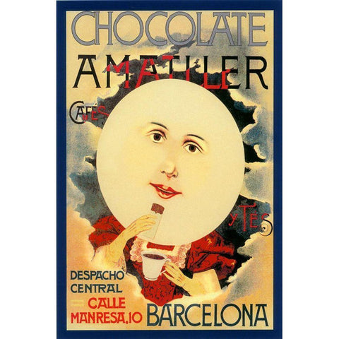 Chocolate Atelier White Modern Wood Framed Art Print by Vintage Apple Collection