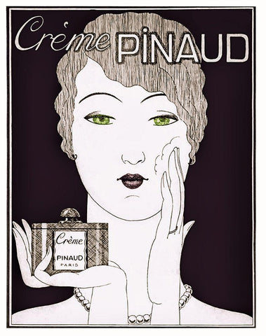 Pinaud White Modern Wood Framed Art Print with Double Matting by Vintage Apple Collection