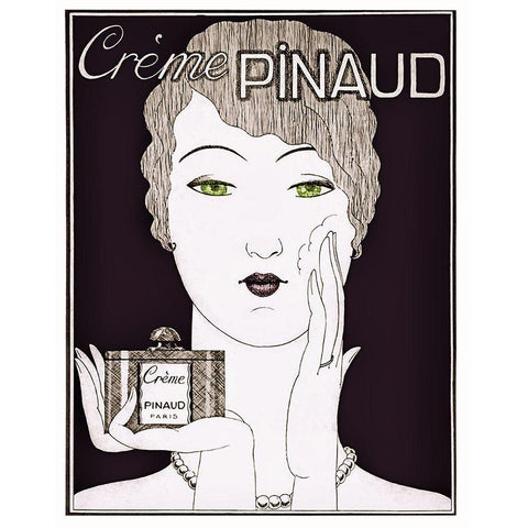 Pinaud White Modern Wood Framed Art Print by Vintage Apple Collection