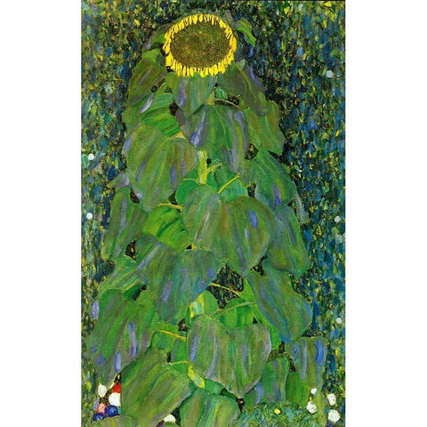 klimt_thesunflower_archival Gold Ornate Wood Framed Art Print with Double Matting by Vintage Apple Collection