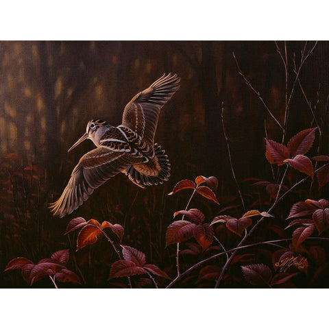 Twittering Wings Gold Ornate Wood Framed Art Print with Double Matting by Goebel, Wilhelm