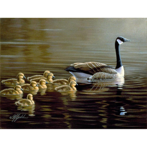 Leading The Way White Modern Wood Framed Art Print by Goebel, Wilhelm