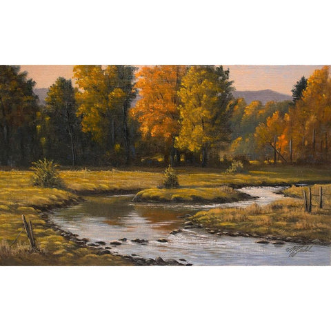 Pasture Run White Modern Wood Framed Art Print by Goebel, Wilhelm