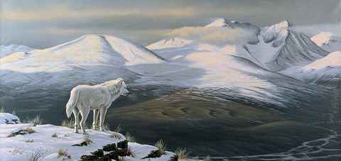 Vantage Point Black Ornate Wood Framed Art Print with Double Matting by Goebel, Wilhelm