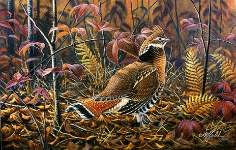 Under The Brambles Black Ornate Wood Framed Art Print with Double Matting by Goebel, Wilhelm