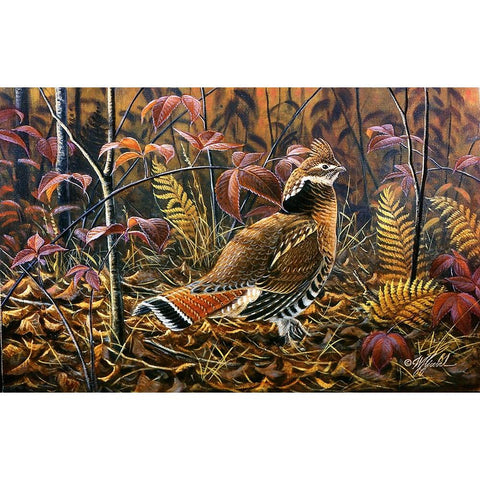 Under The Brambles Gold Ornate Wood Framed Art Print with Double Matting by Goebel, Wilhelm