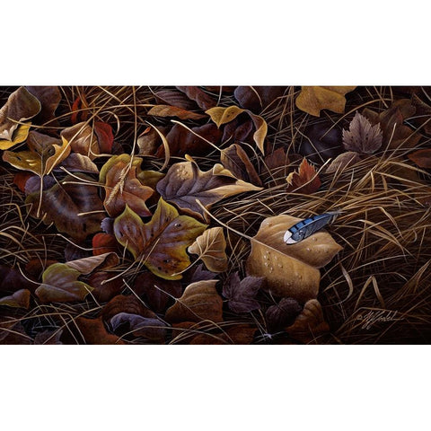 Colors Of Autumn White Modern Wood Framed Art Print by Goebel, Wilhelm