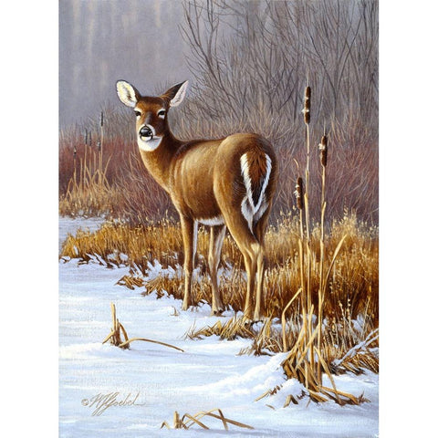 On Alert White Modern Wood Framed Art Print by Goebel, Wilhelm