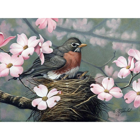 Mothers Day 2 Black Modern Wood Framed Art Print with Double Matting by Goebel, Wilhelm