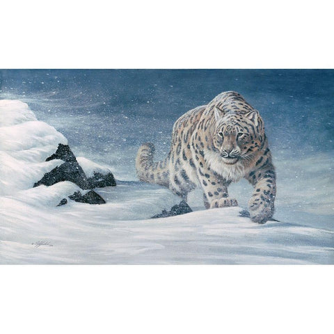 Stalking The Storm Black Modern Wood Framed Art Print by Goebel, Wilhelm