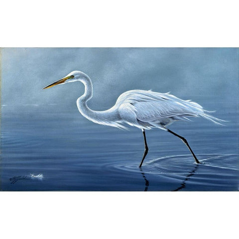 Walking The Edge Gold Ornate Wood Framed Art Print with Double Matting by Goebel, Wilhelm