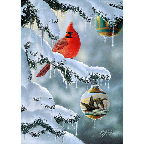 Christmas Companion Black Modern Wood Framed Art Print with Double Matting by Goebel, Wilhelm