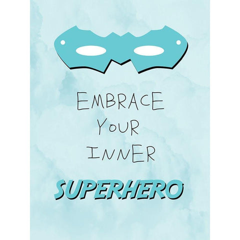 Inner Superhero 1 Gold Ornate Wood Framed Art Print with Double Matting by Adebowale