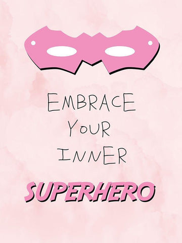 Inner Superhero 2 White Modern Wood Framed Art Print with Double Matting by Adebowale