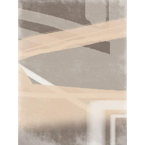 Grudgy Streaks White Modern Wood Framed Art Print by Adebowale