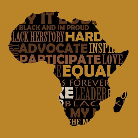 Africa Pride Black Modern Wood Framed Art Print by Adebowale