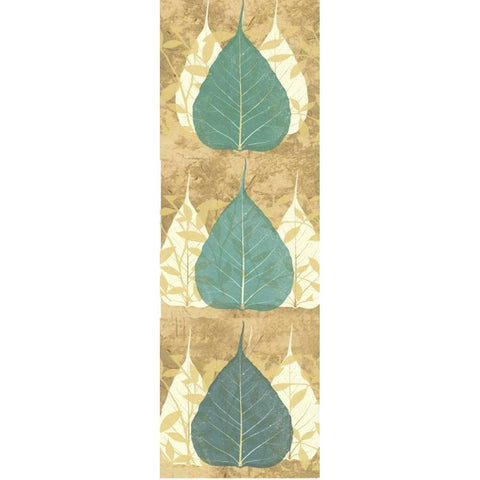 Tree Leaves 2 Gold Ornate Wood Framed Art Print with Double Matting by DAmico, Angela