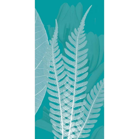 Teal White Modern Wood Framed Art Print by Koetsier, Albert