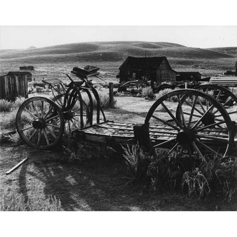 Bodi Wagon Black Modern Wood Framed Art Print with Double Matting by Koetsier, Albert