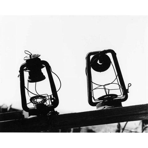 Bodi Lanterns Black Modern Wood Framed Art Print by Koetsier, Albert