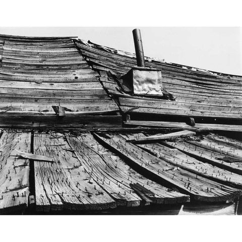 Bodi Roof Black Modern Wood Framed Art Print with Double Matting by Koetsier, Albert