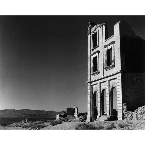 Rhyolite Nevada White Modern Wood Framed Art Print by Koetsier, Albert