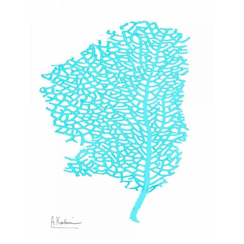 Sea Fan White Modern Wood Framed Art Print by Koetsier, Albert