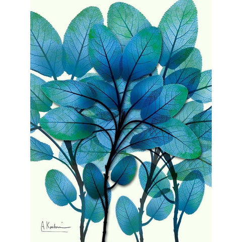 Azure Embrace 1 White Modern Wood Framed Art Print by Koetsier, Albert