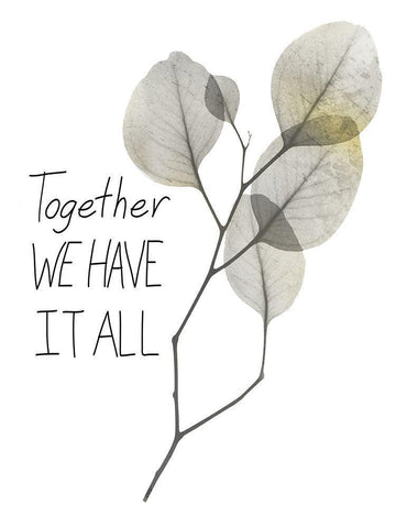 All Together 1 White Modern Wood Framed Art Print with Double Matting by Koetsier, Albert