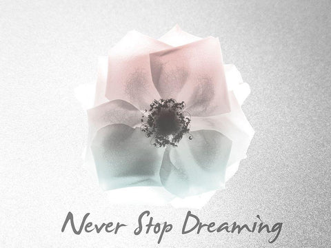 Never Stop Dreaming Rose Black Ornate Wood Framed Art Print with Double Matting by Koetsier, Albert