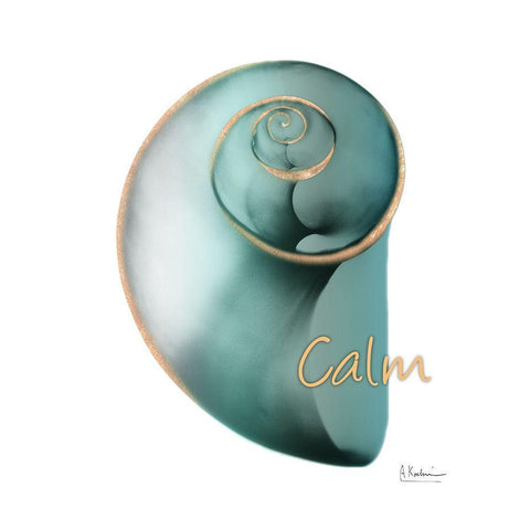 Shinny Calm Snail White Modern Wood Framed Art Print by Koetsier, Albert