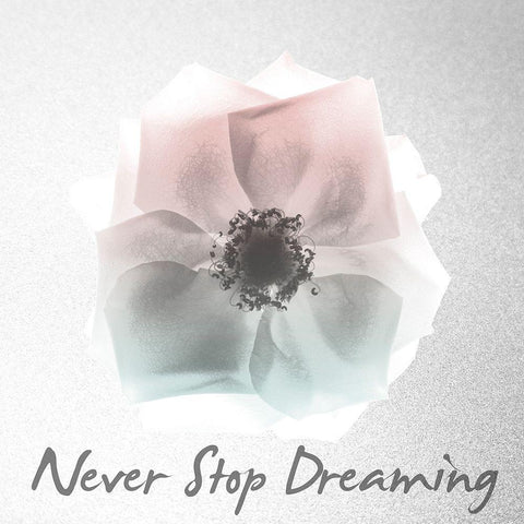 Never Stop Dreaming 1 White Modern Wood Framed Art Print by Koetsier, Albert