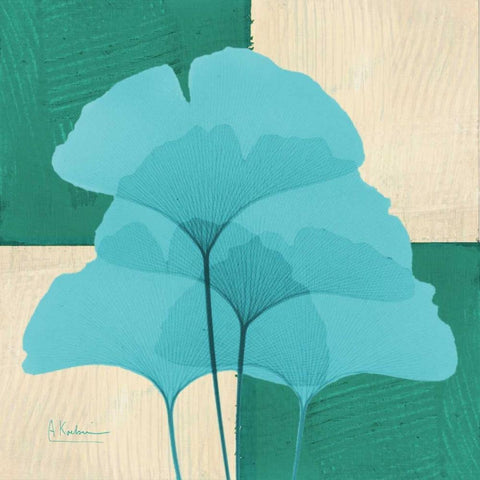 Gingko E162 White Modern Wood Framed Art Print by Koetsier, Albert