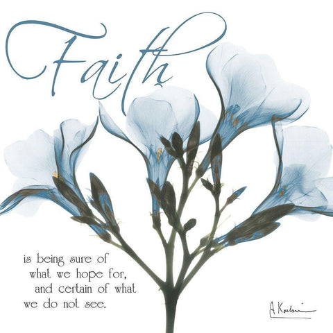 Faith Oleander Gold Ornate Wood Framed Art Print with Double Matting by Koetsier, Albert