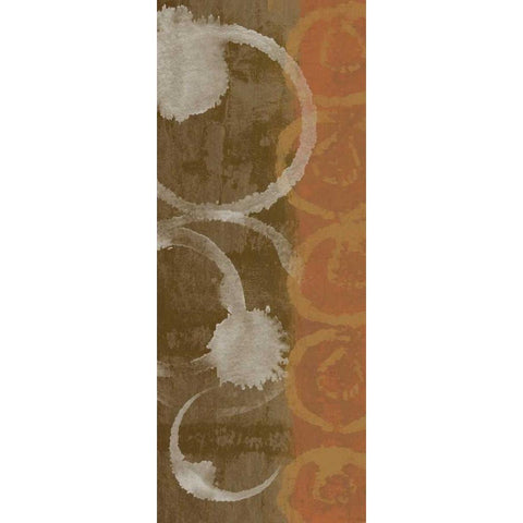 Adstract Panel 1 Black Modern Wood Framed Art Print by Saunders, Alonzo