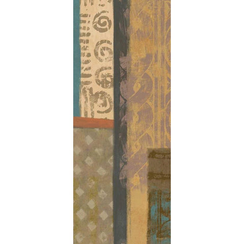 African Panel 1 Black Modern Wood Framed Art Print by Saunders, Alonzo