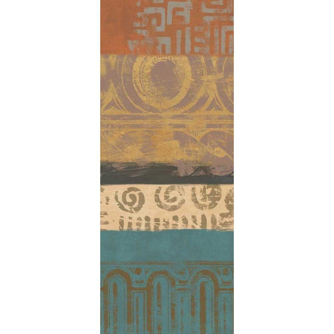 African Panel 2 Black Modern Wood Framed Art Print by Saunders, Alonzo